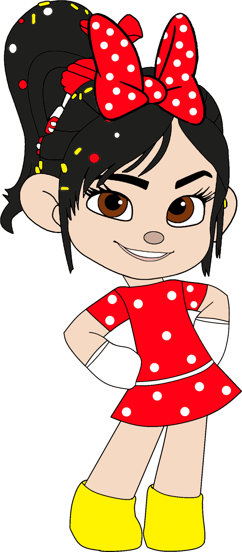 Minnie Inspired Character Illustration PNG Image