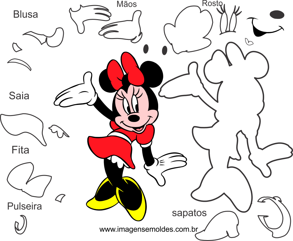 Minnie Mouse Assembly Guide PNG Image