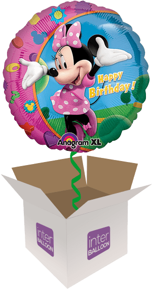 Minnie Mouse Birthday Balloon PNG Image