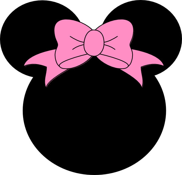 Minnie Mouse Bow Silhouette PNG Image