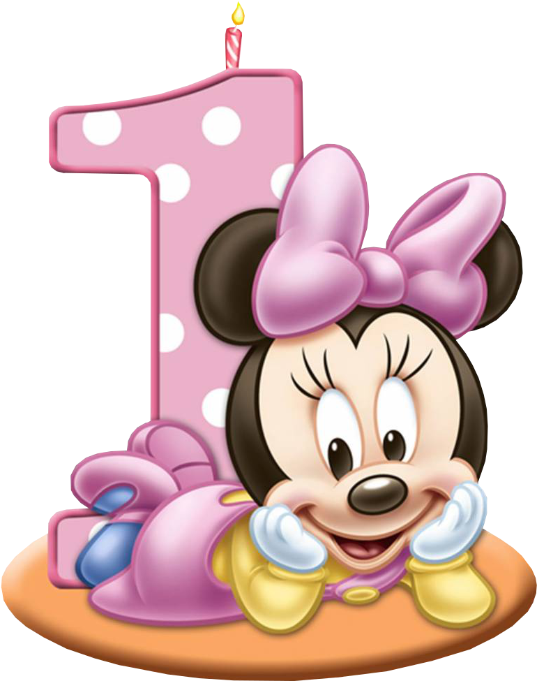 Minnie_ Mouse_ First_ Birthday_ Celebration PNG Image