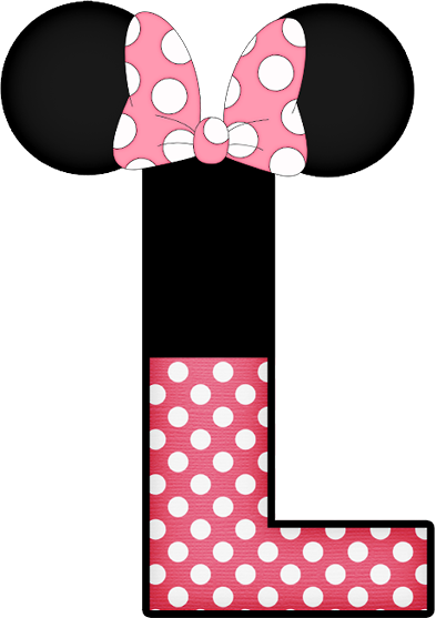 Minnie Mouse Inspired Letter L PNG Image