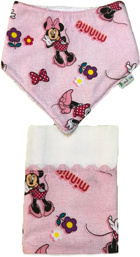 Minnie Mouse Pink Bandana Bib PNG Image