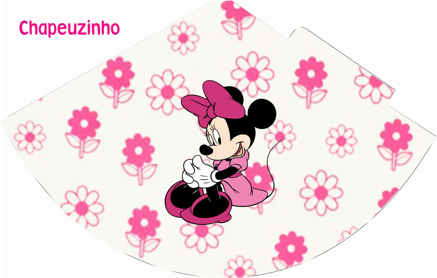 Minnie Mouse Pink Floral Background PNG Image