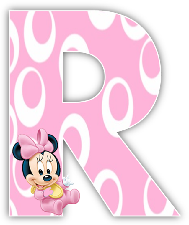 Minnie Mouse Pink Letter R PNG Image