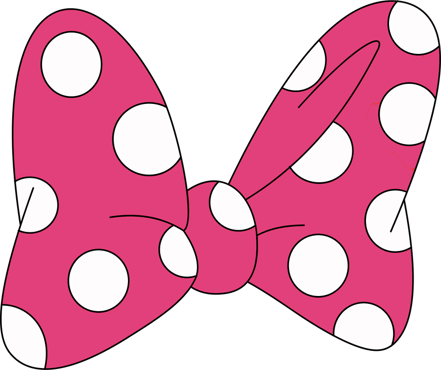 Minnie Mouse Pink Polka Dot Bow PNG Image