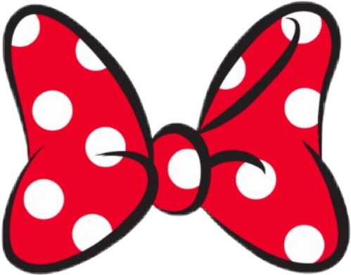 Minnie Mouse Red Polka Dot Bow PNG Image