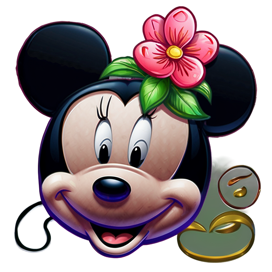 Minnie Mouse With Flowers Png Ukv86 PNG Image