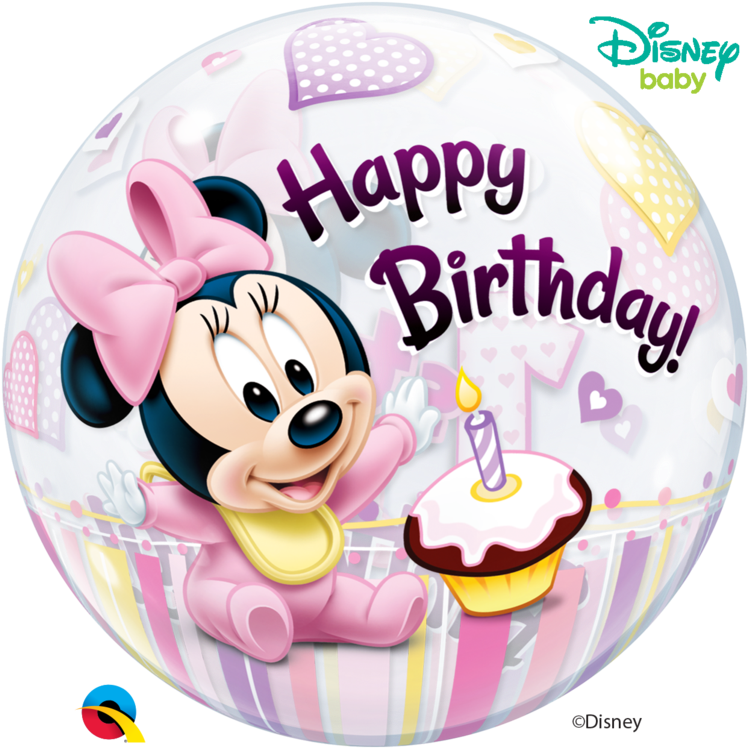 Minnie Mouse1st Birthday Balloon PNG Image