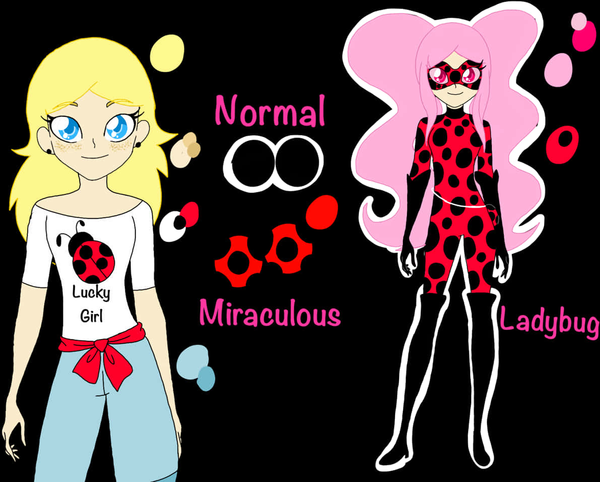 Miraculous Ladybug Fan Art Transformation PNG Image