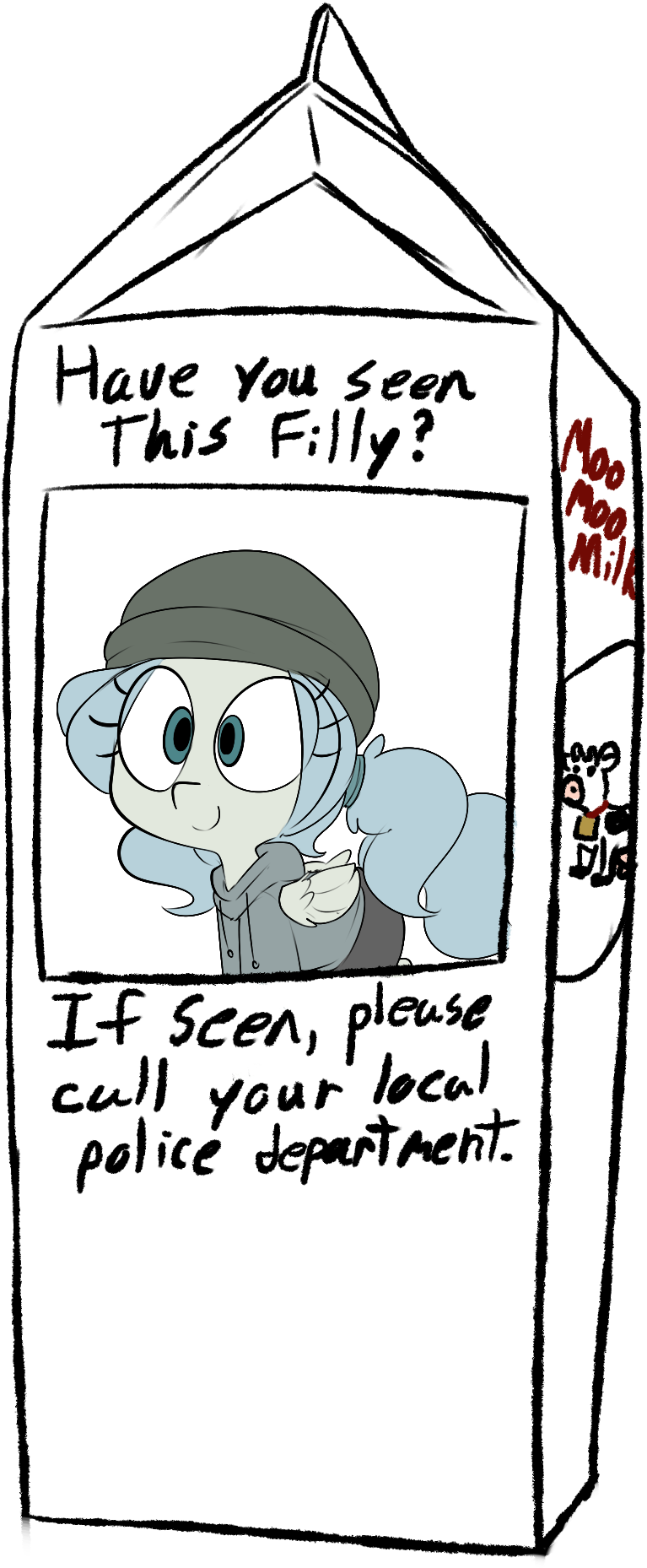 Missing Filly Milk Carton PNG Image