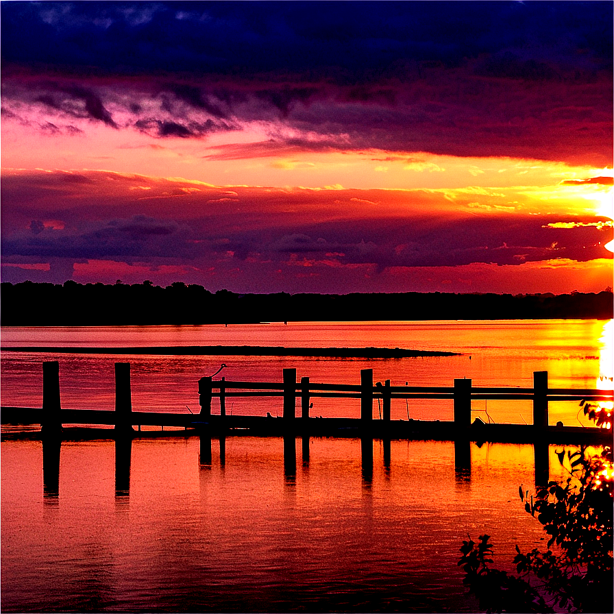 Mississippi River Sunset Png Jic PNG Image