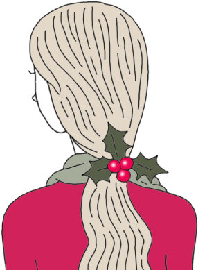 Mistletoe Hair Accessory Illustration PNG Image