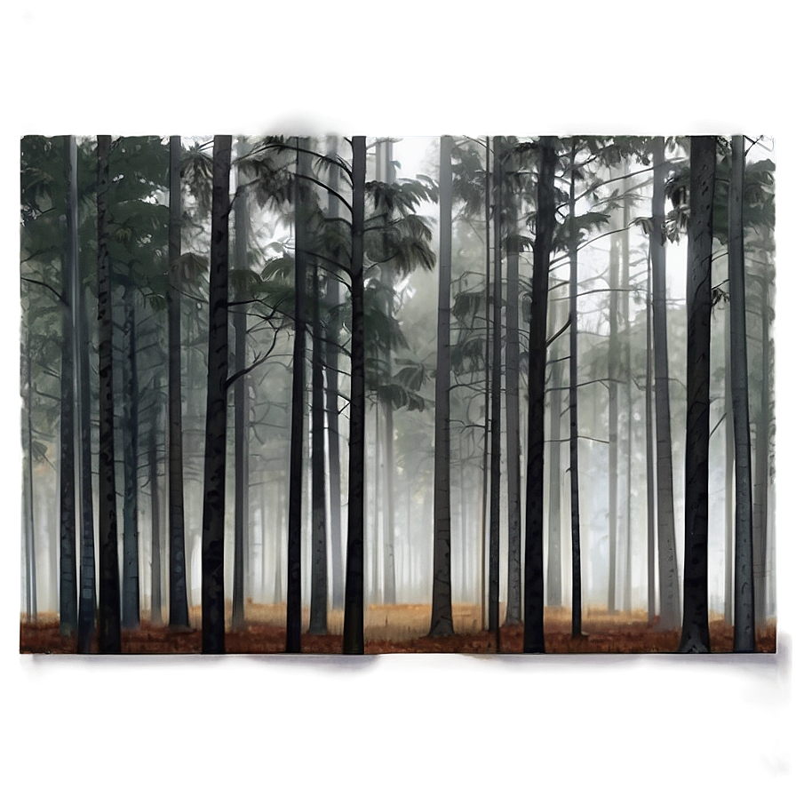 Misty Grey Forest Png 06232024 PNG Image