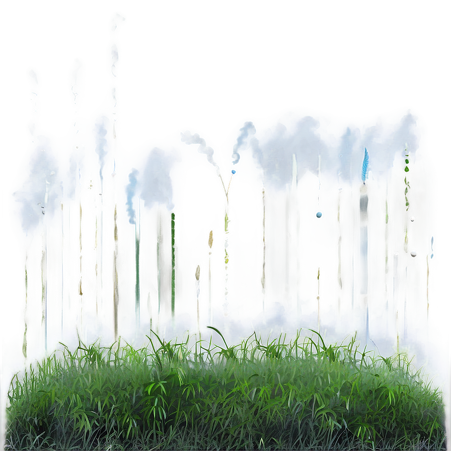 Misty Morning Grass Png Yia PNG Image