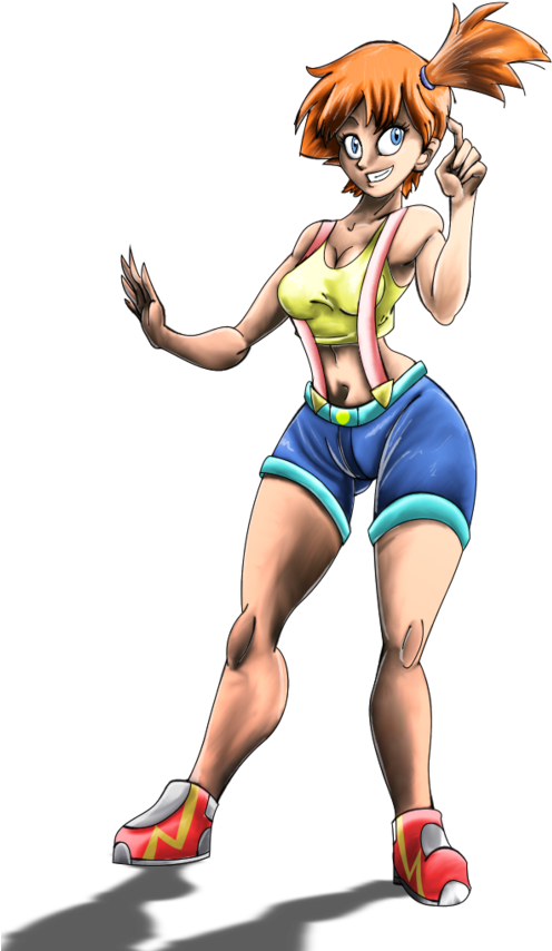 Misty Pokemon Animated Character Pose PNG Image