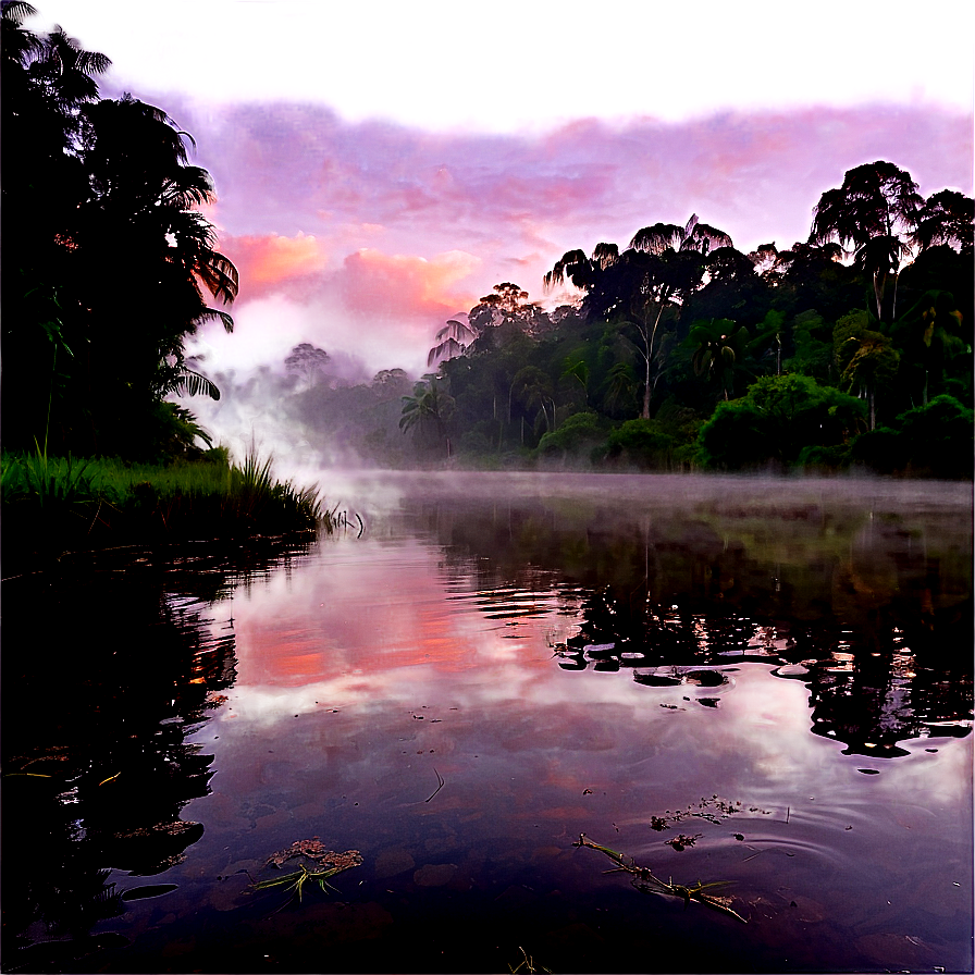 Misty Riverbank Serenity Png Syy41 PNG Image