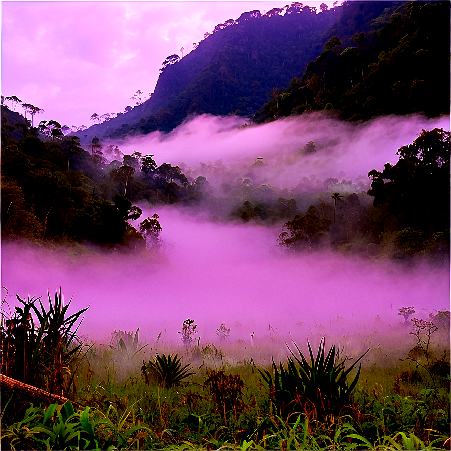 Misty Valley Hike Png Gyu PNG Image