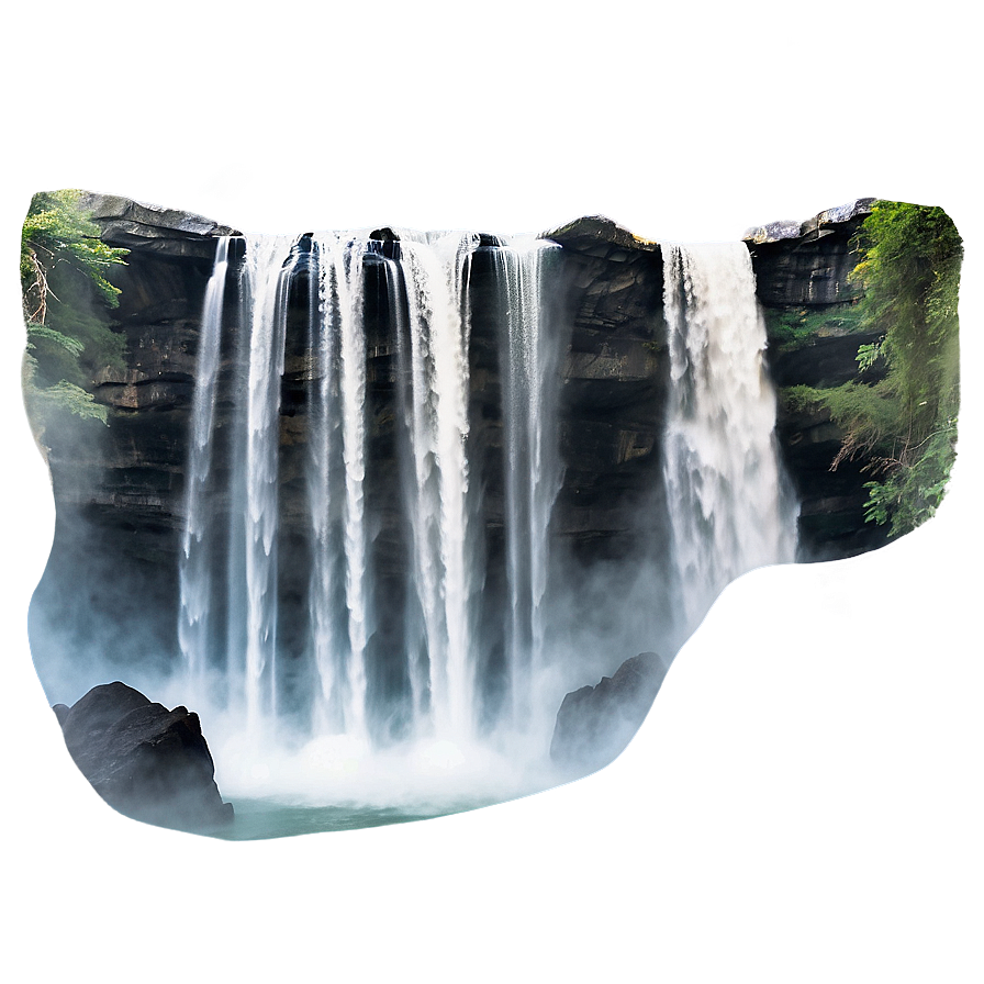 Misty Waterfall Atmosphere Png Ehk20 PNG Image