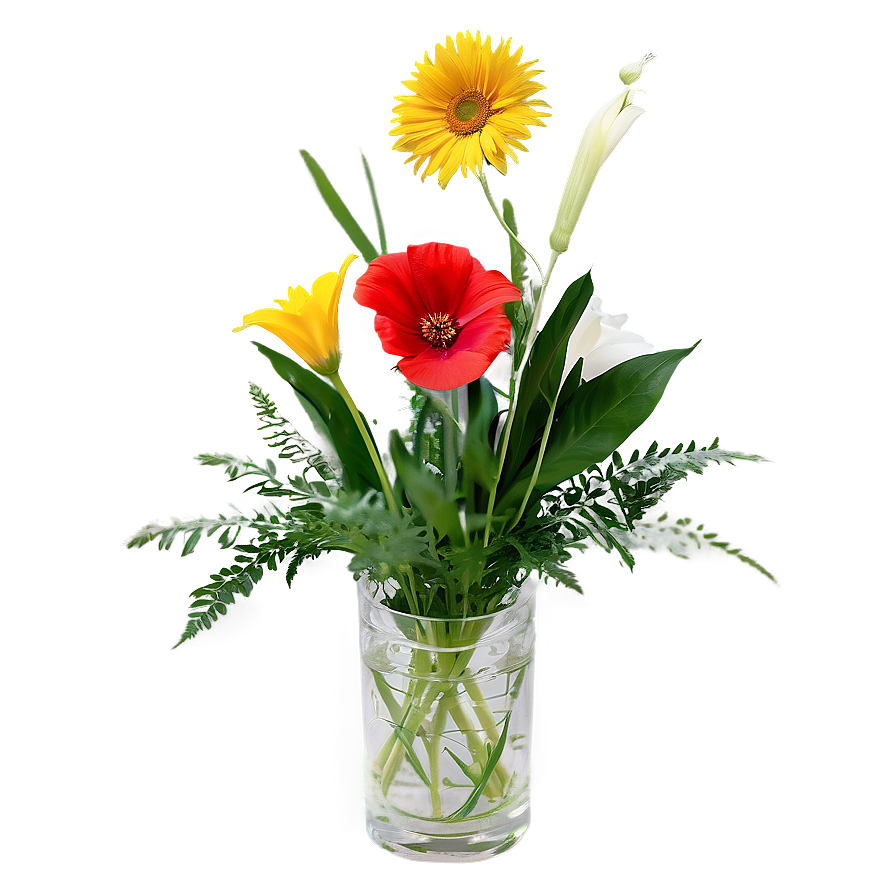 Mixed Flowers Vase Png Atq PNG Image