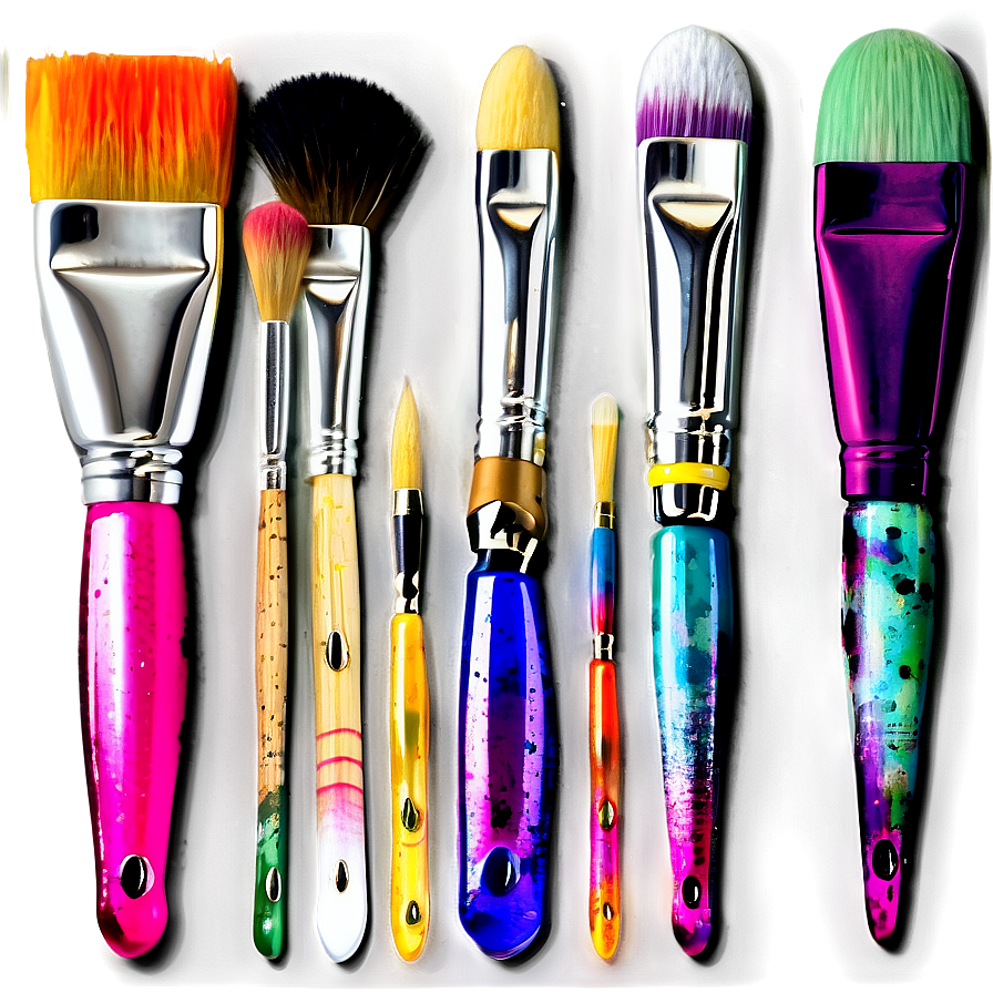 Mixed Media Paint Brushes Png Wqc93 PNG Image