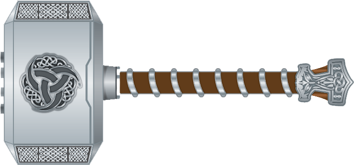 Mjolnir Thor Hammer Illustration PNG Image