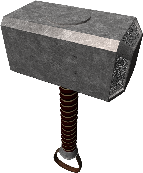 Mjolnir Thor Hammer3 D Model PNG Image