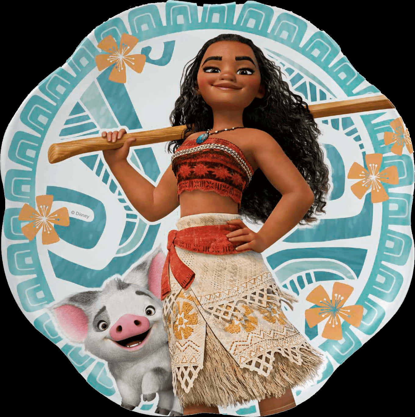 Moanaand Puawith Oar PNG Image