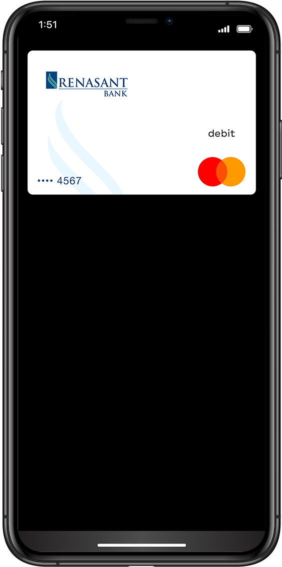 Mobile Banking App Debit Card Display PNG Image