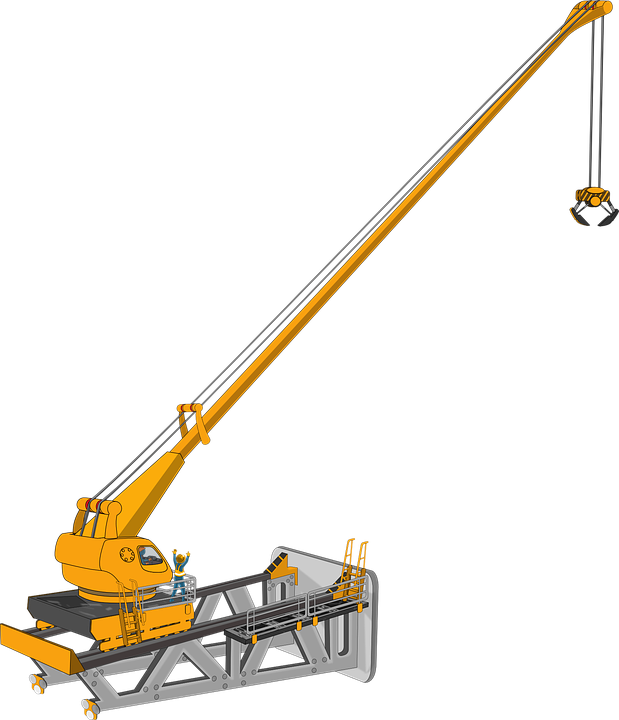 Mobile Crane Illustration PNG Image