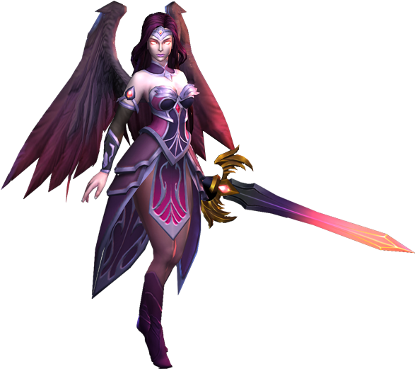 Mobile Legends Female Warriorwith Wingsand Sword PNG Image