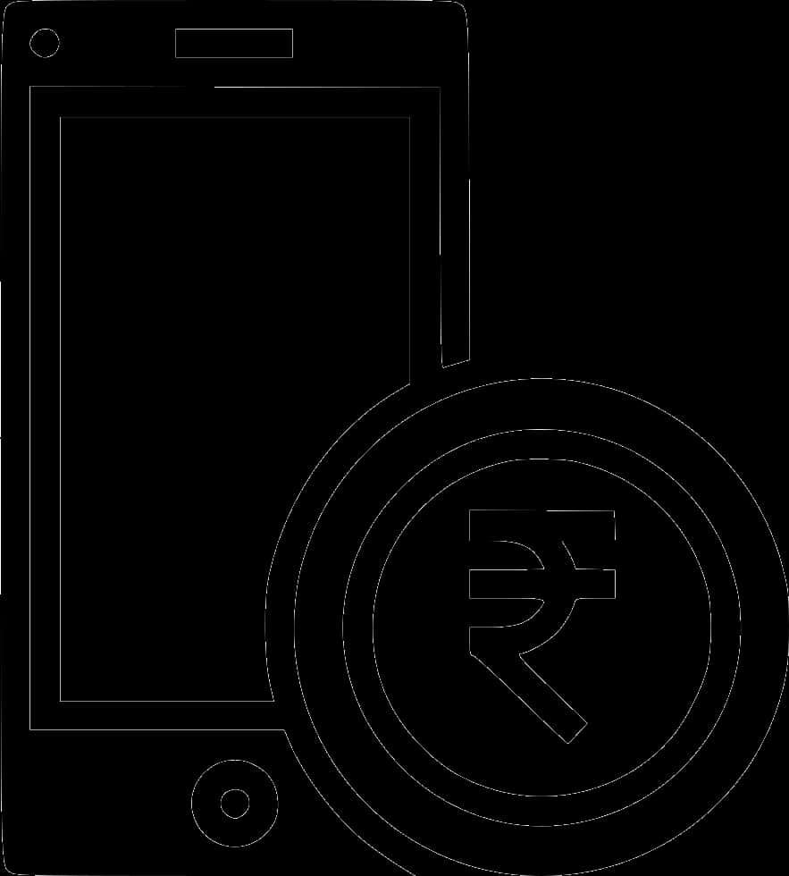 Mobile Payment Indian Rupee Symbol PNG Image