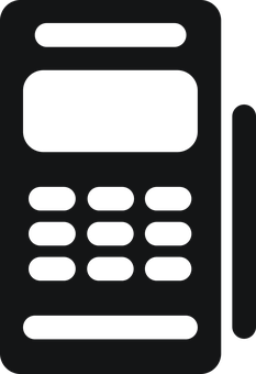 Mobile Phone Icon Black PNG Image