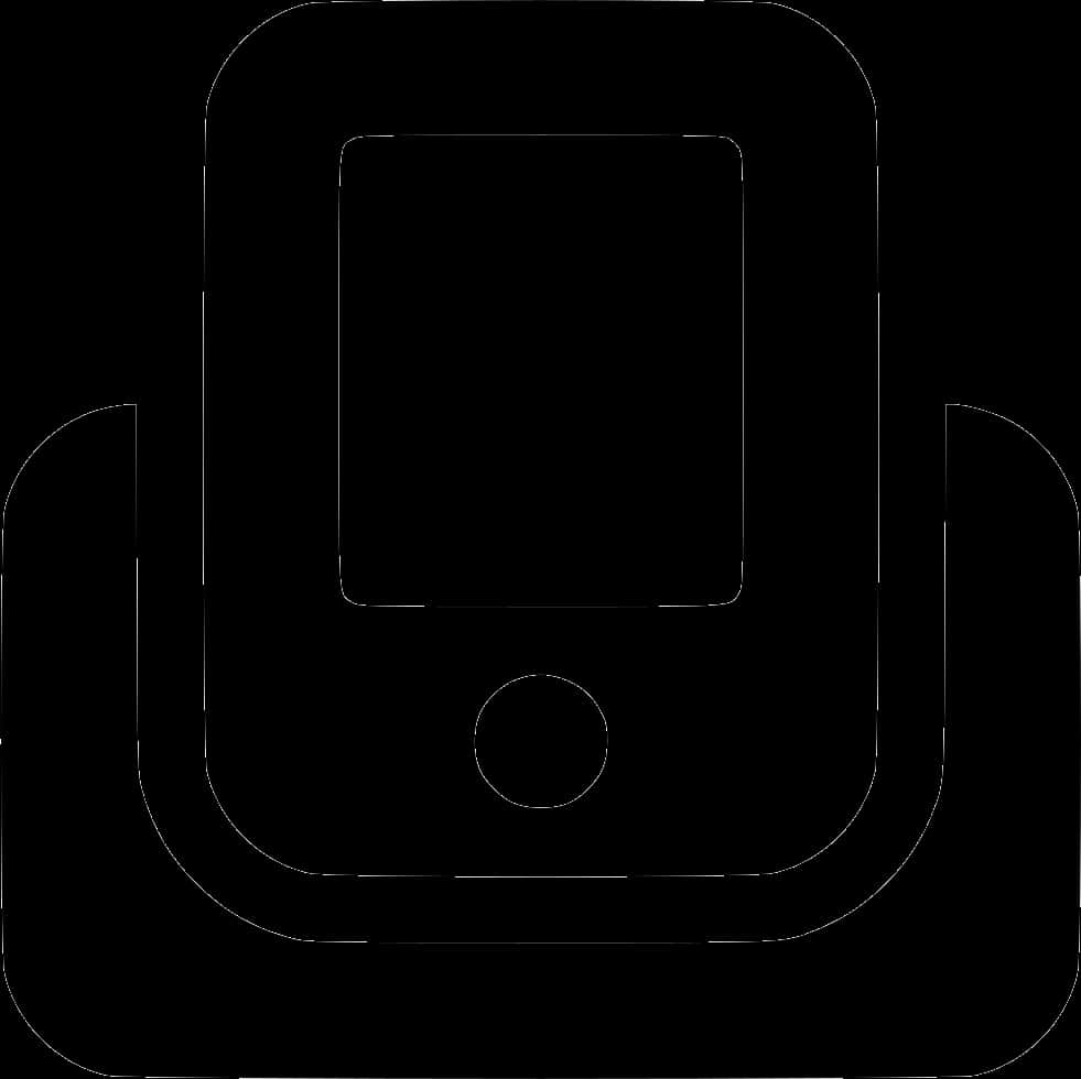 Mobile Phone Icon Outline PNG Image