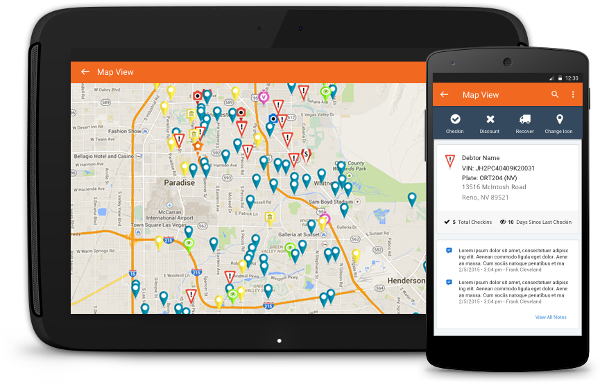 Mobile Tablet Map View App Screenshots PNG Image