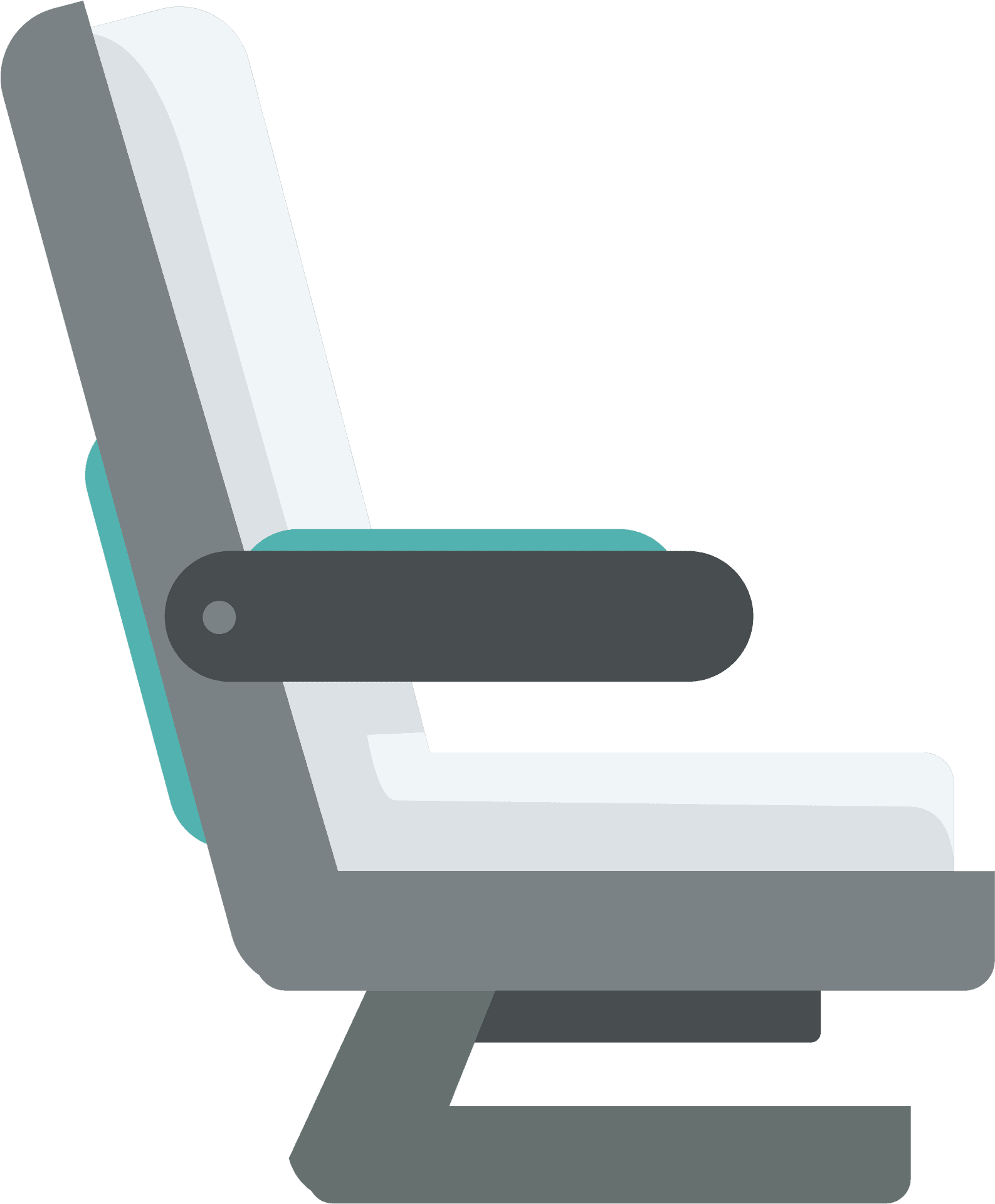 Modern Airplane Seat Design PNG Image