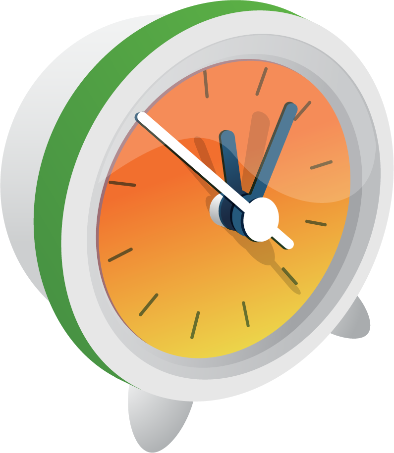 Modern Alarm Clock Illustration.png PNG Image