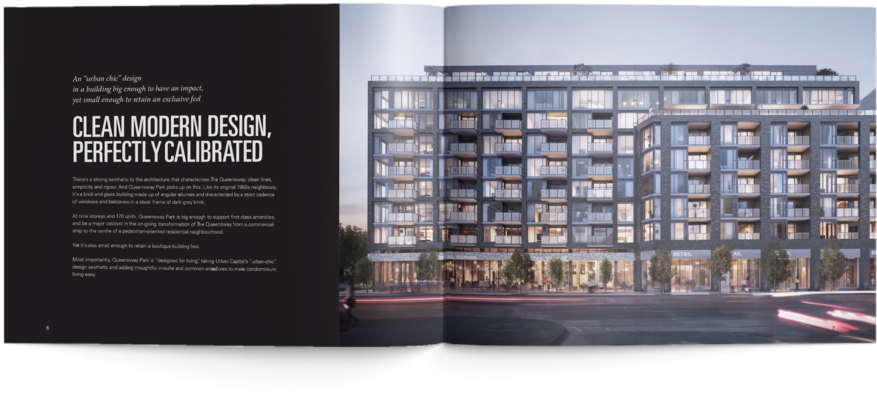 Modern Apartment Design Brochure Spread PNG Image