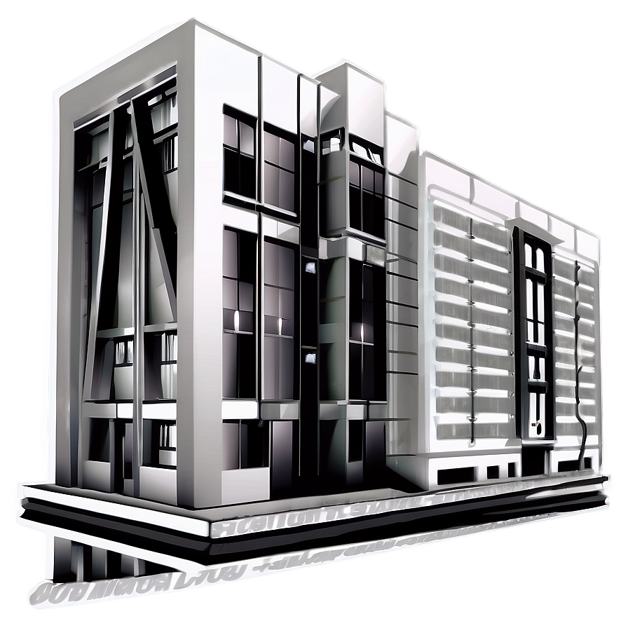 Modern Architectural Vector Illustration PNG Image