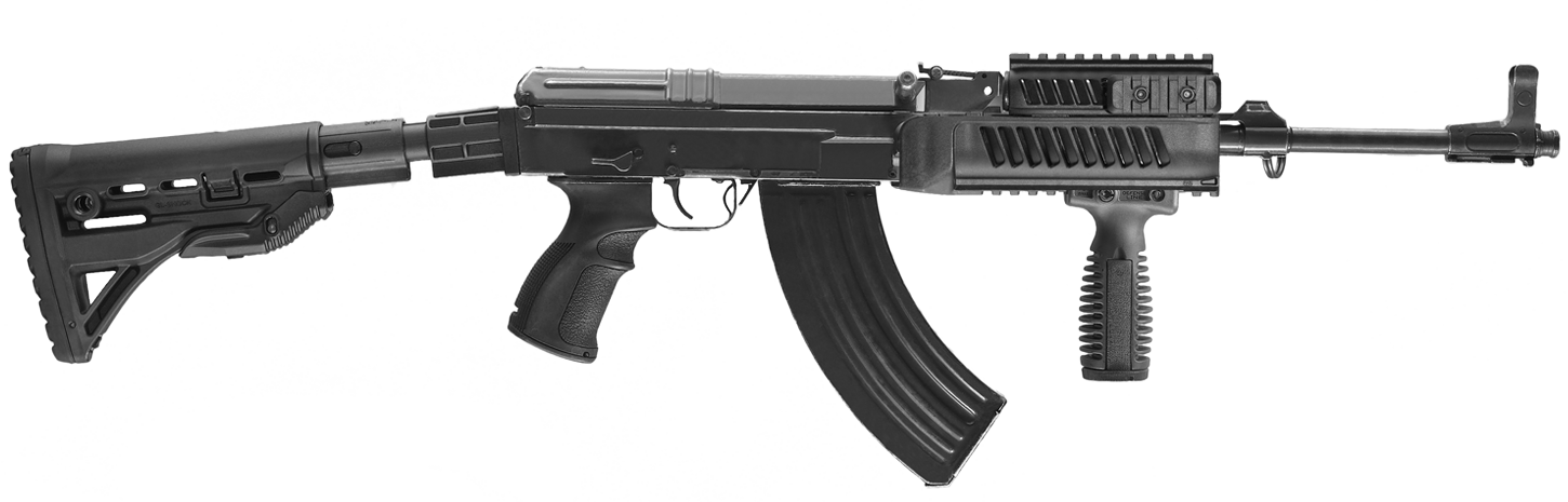 Modern_ Assault_ Rifle_ Isolated PNG Image