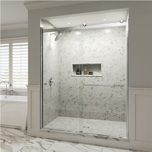 Modern Bathroom Shower Design PNG Image