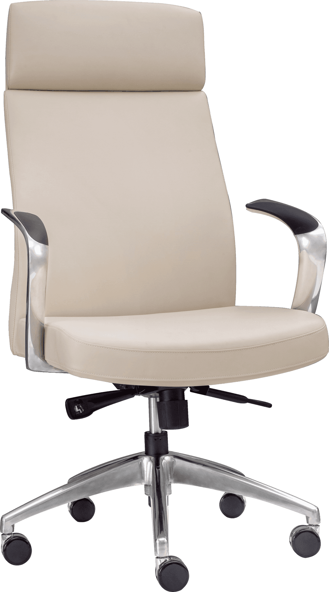 Modern Beige Office Chair PNG Image