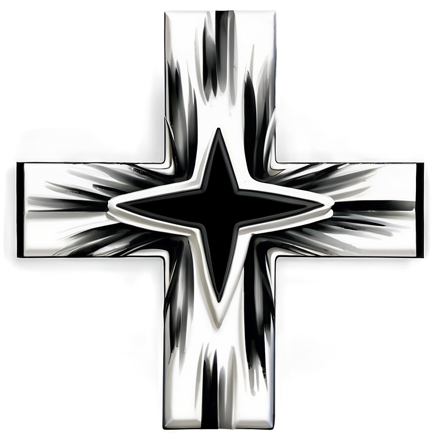 Modern Black Cross Graphic Png Wum57 PNG Image