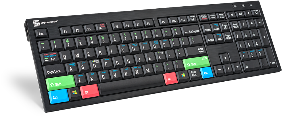 Modern Black Mechanical Keyboard PNG Image