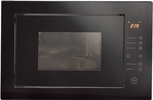 Modern Black Microwave Oven PNG Image