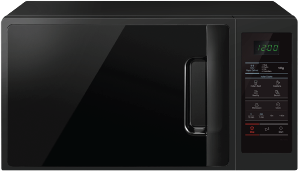 Modern Black Microwave Oven PNG Image