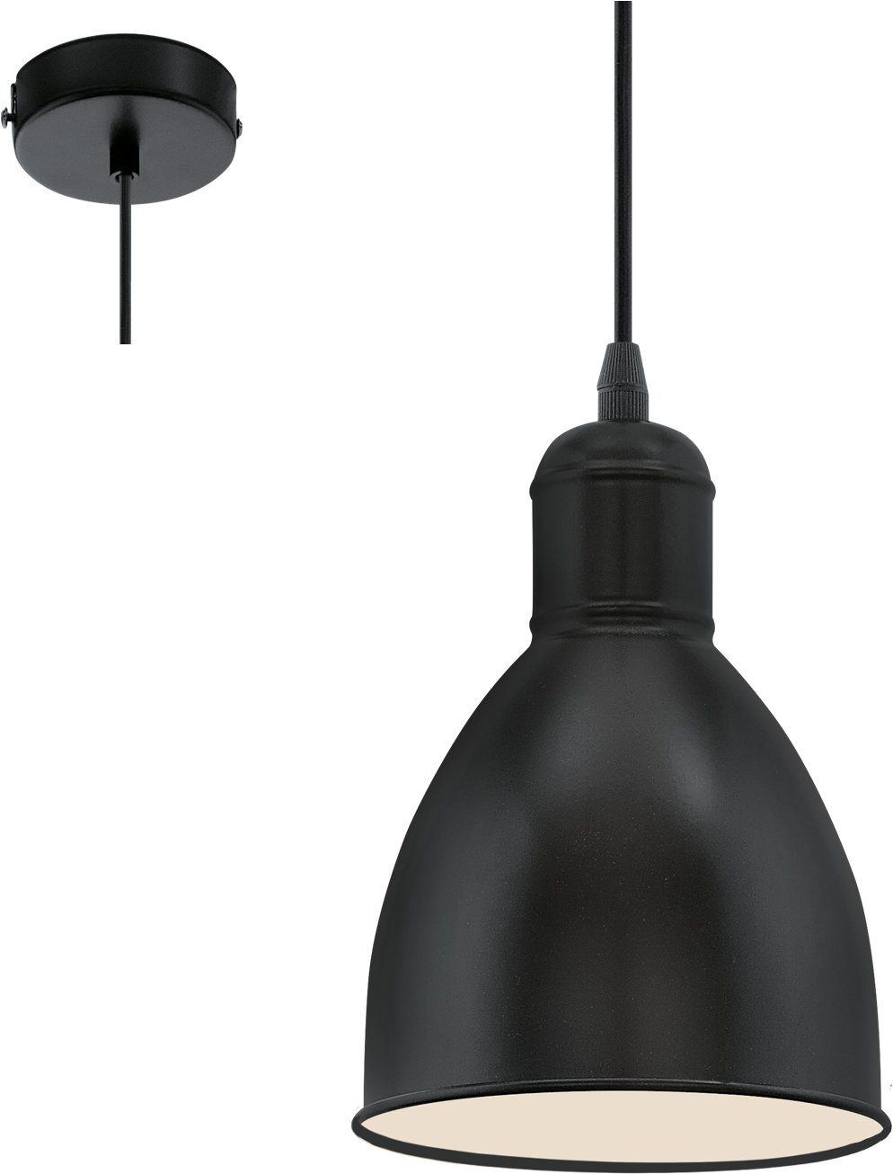 Modern Black Pendant Light PNG Image