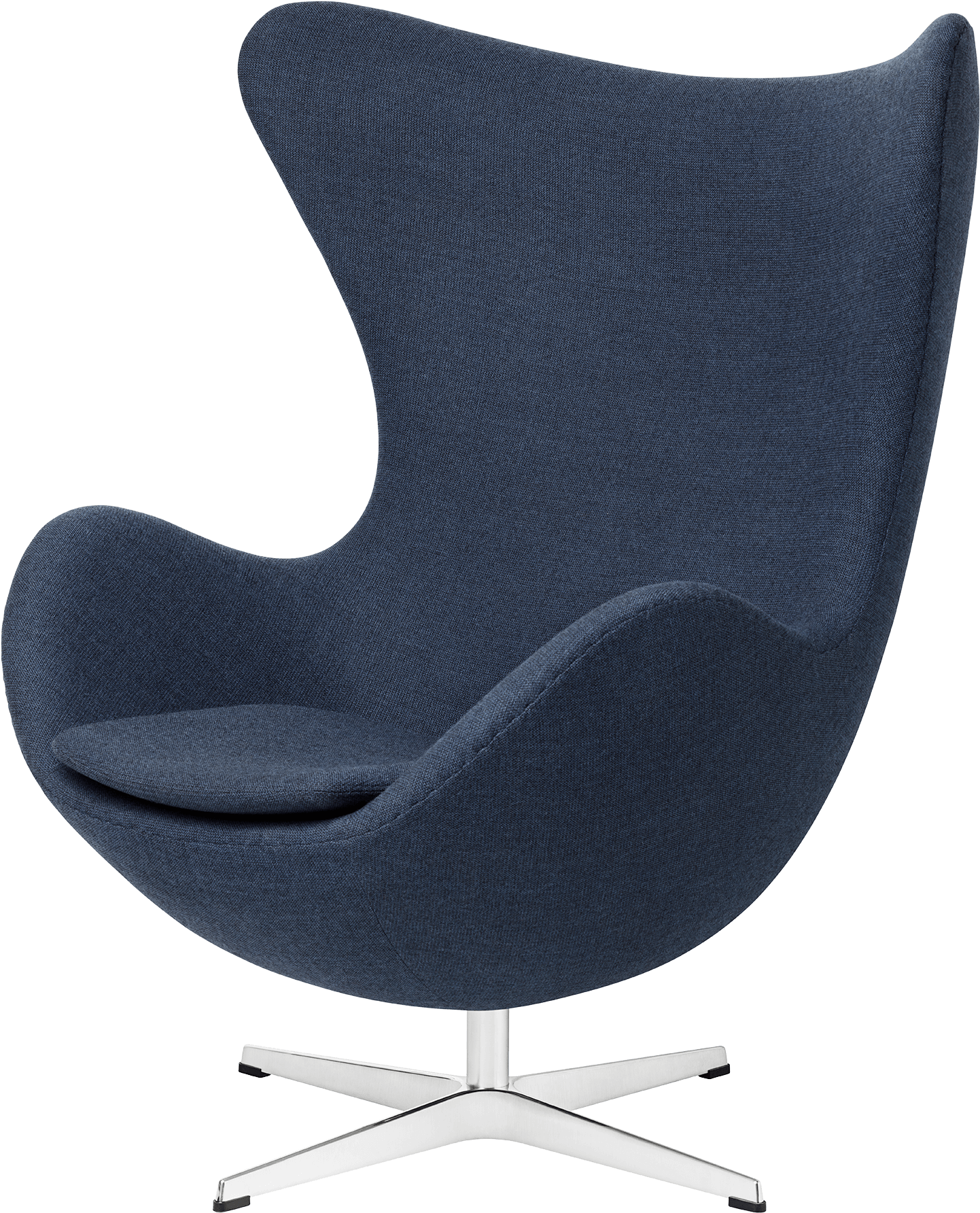 Modern Blue Egg Chair Design PNG Image