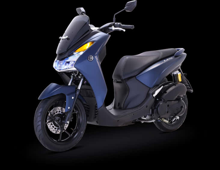 Modern Blue Scooter Studio Shot PNG Image