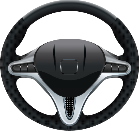 Modern Car Steering Wheel Design PNG Image